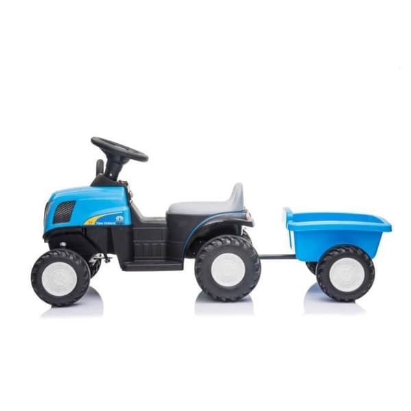 Eltraktor för barn med släp, 6V, blå färg
