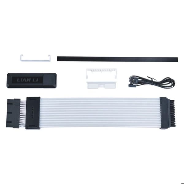 Strömkabel - Lian-Li Strimer Wireless - 20/24 stift - 0.2m - Svart/Vit