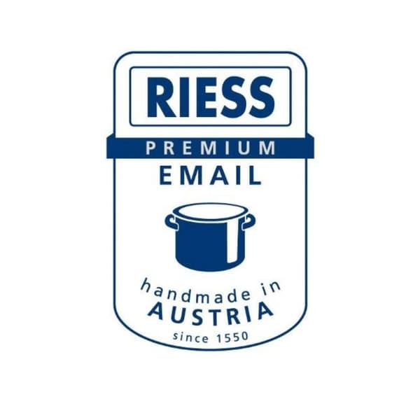 Riess Köttgryta med lock Ø20cm Klassisk vit emalj