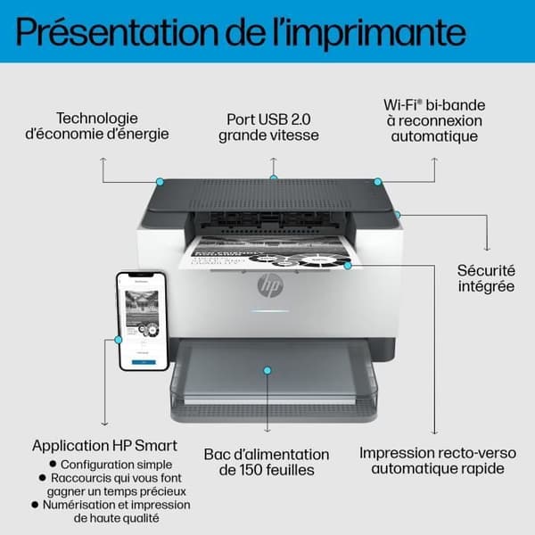 HP LaserJet M209dw monofunktions svartvitt laserprinter