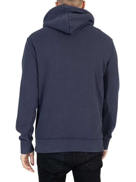 Klassisk Huvtröja Med Core Logotyp - Superdry - Herr - Blå