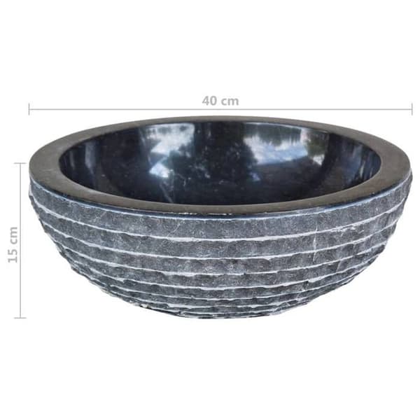 vidaXL Marmor Diskbänk 40 cm Svart