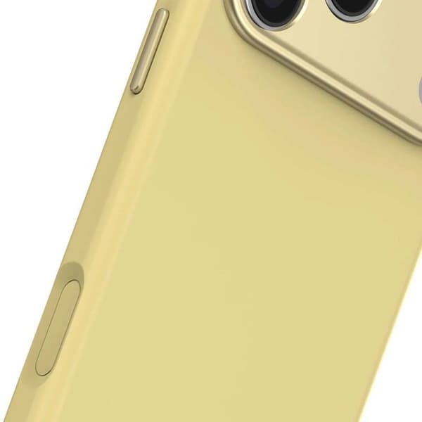MagSafe-fodral - DEKODERAD - iPhone 17 Pro Max - Antimikrobiell silikon - Gul - Elegant design