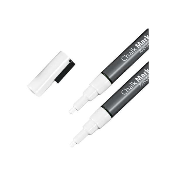 Sigel 20 Glasmarkör vit vattenbaserad flytande krita 1-2 mm förpackning om 2