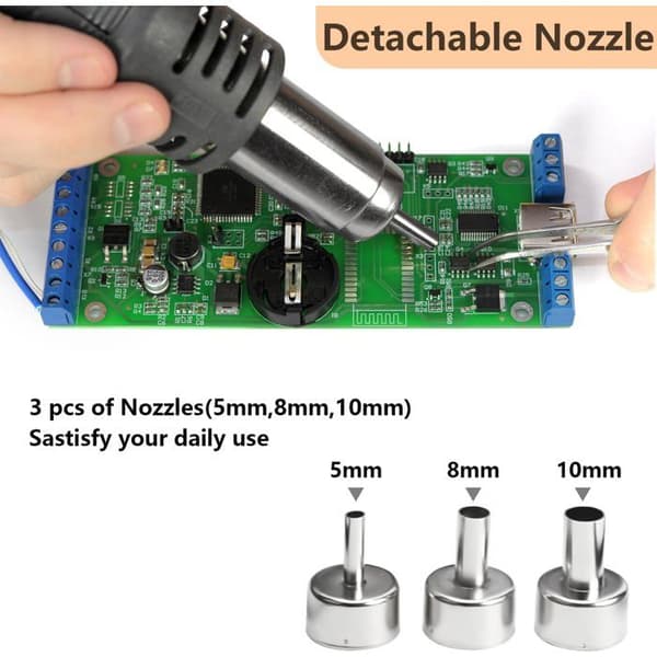 Luftvärmepistol - SHENZHEN DINGGONG ELECTRONIC - 858D - 700 W - PID-kontroll - 100–450 °C
