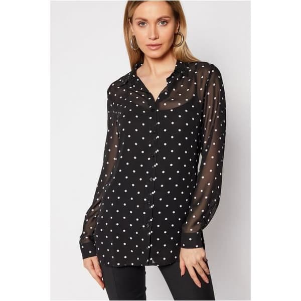 Blus i tryckt muslin - Guess jeans - Dam