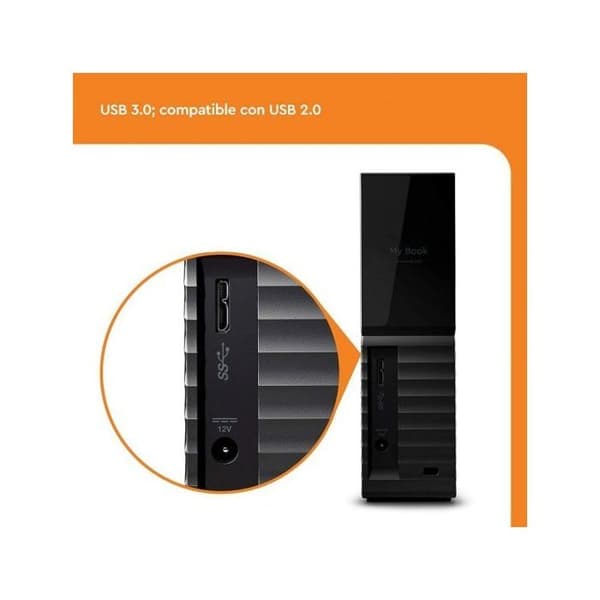 Extern hårddisk - WD - My Book - 14 TB - Automatisk backup - Svart