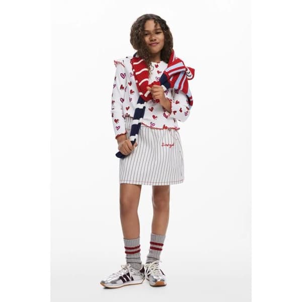 Mini kjol tjej Desigual Nadia - vit