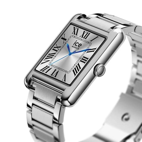 Ice Watch ICE smart TK 2.0 Rektangulär 1,41" Silver — Smartklocka med stålarmband, AMOLED, IP68