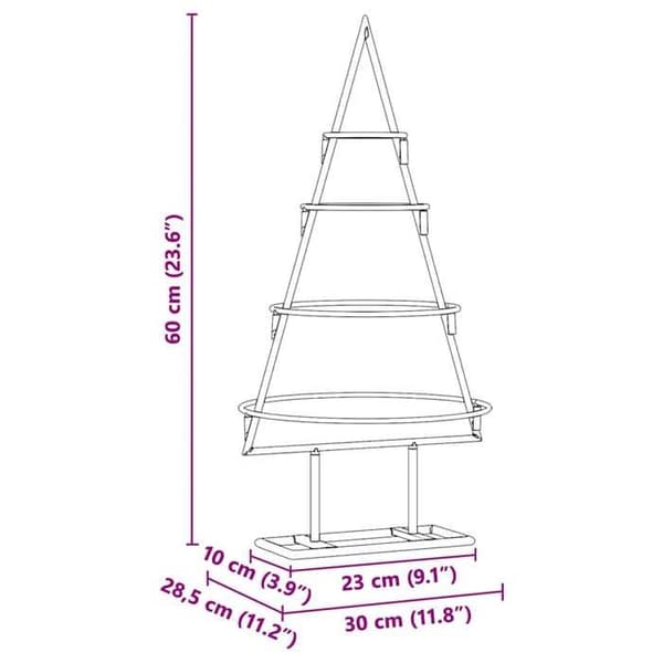 vidaXL Julgran i metall Guld 60 cm Pulverlackerad stål 42019151