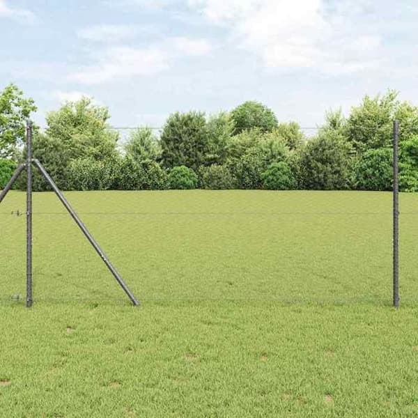 vidaXL Hexagonal stängsel Grå 1 x 10 m PVC 42005494