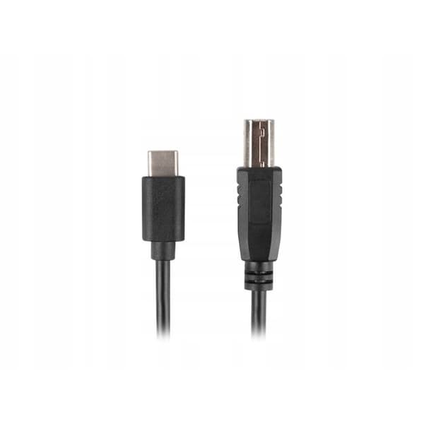 USB-kabel - LANBERG - USB-C till USB-B - 2.0 - 3M - Svart