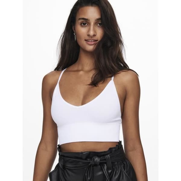 Dam seamless bh ONLY Vicky Rib - vit - XS/S