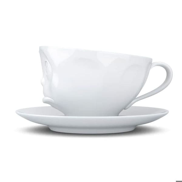Kaffekopp - Morgonhumör - Surpuppa - 1 Kopp och 1 Underskål - Diskmaskinssäker