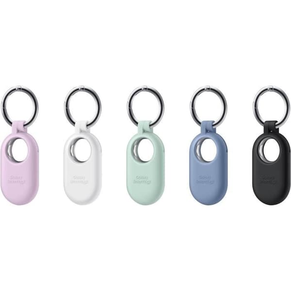 Silikonfodral - Samsung - SmartTag2 - Blå - Mjuk - Med karbinhake