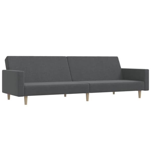 vidaXL 2-sits bäddsoffa ljusgrå tyg 375727