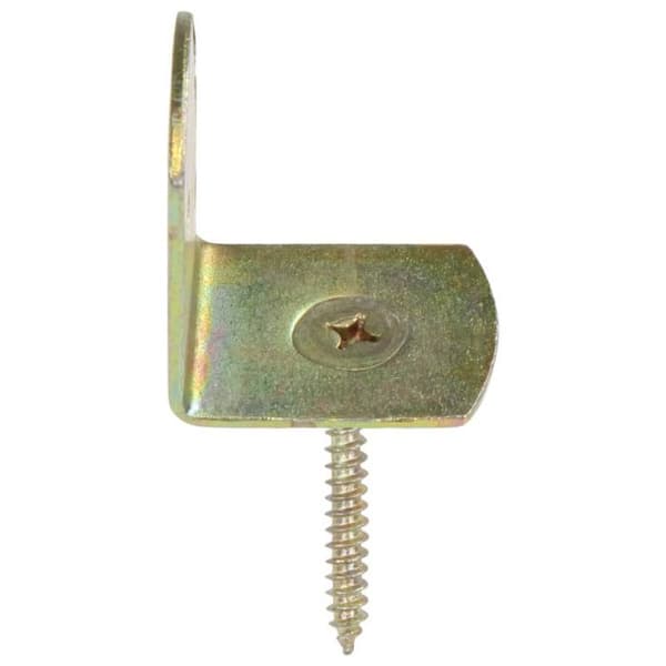 Stöd för stängselpanel - VIDAXL - L-form - Galvaniserat stål - Gul - 4 st