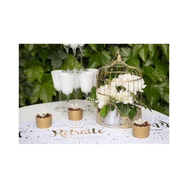 METALLISERAD SPARBÖSSA BUR 20X31CM GULD
