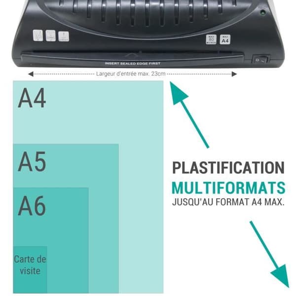 A4-laminator med 50 A4-fickor