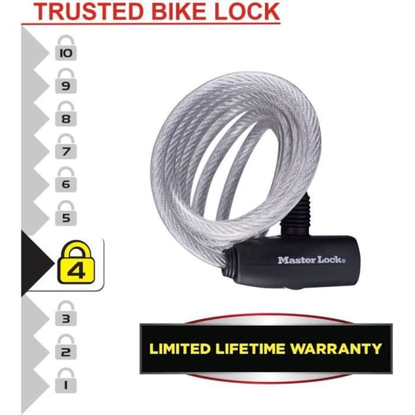 Master Lock 8127EURTRI Twisted Steel Cable Lock - Blå
