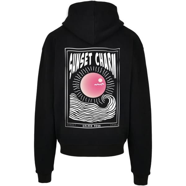 Oversized hoodie Merchcode Sunset Charm - svart
