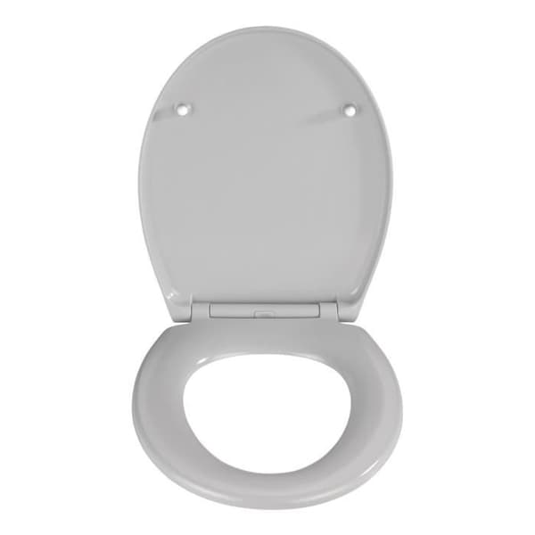 Toalettsits - WENKO - Samos - Duroplast - 37,5x44,5 cm - Ljusgrå