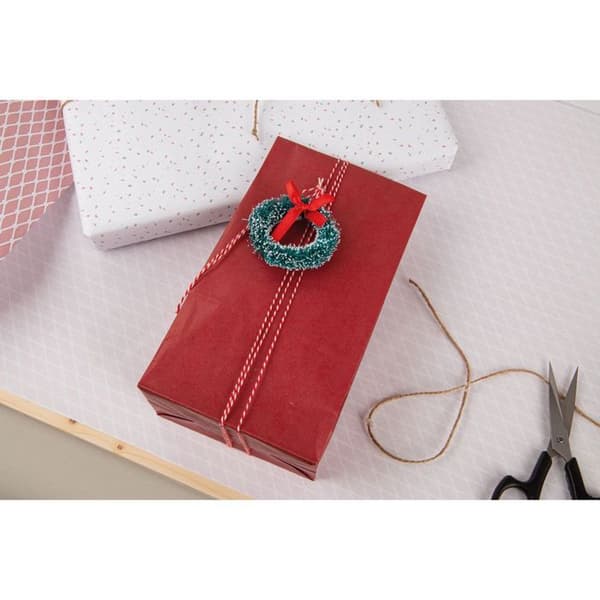 Julkransar Miniature - RAYHER - Karmint röda - 2 stycken 5cm - 3 stycken 3cm