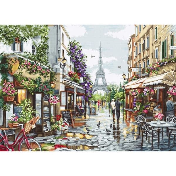 Luca-S Broderikit Paris i Blommor