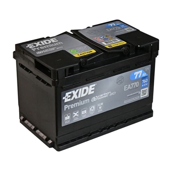EXIDE PREMIUM EA770 BATTERI - L3 12V 77AH 760A +D