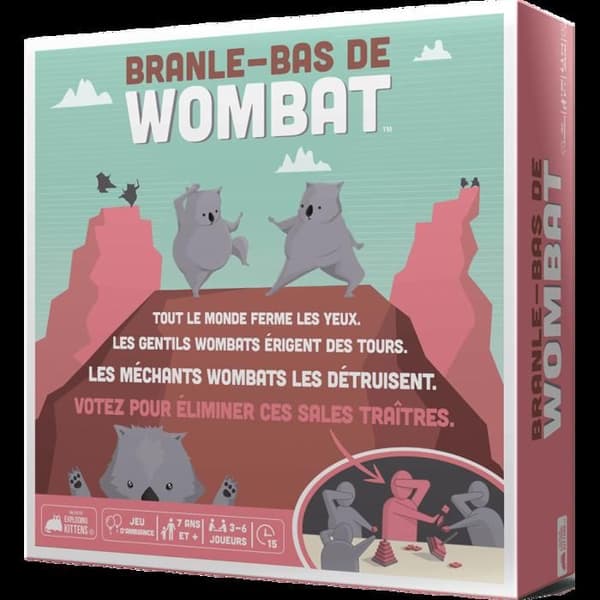 Branle-bas de Wombat - ASMODEE - EKIWOM01FR - Röd - Från 7 år