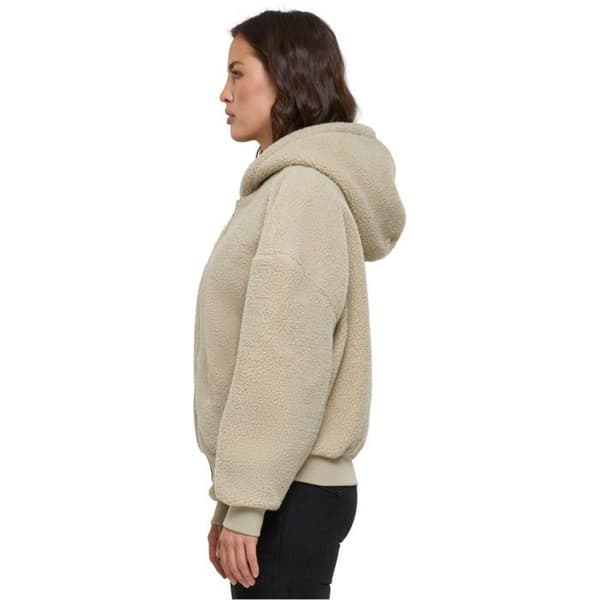 Urban Classics Dam - Oversized Sherpa Zip Hoody Jacka