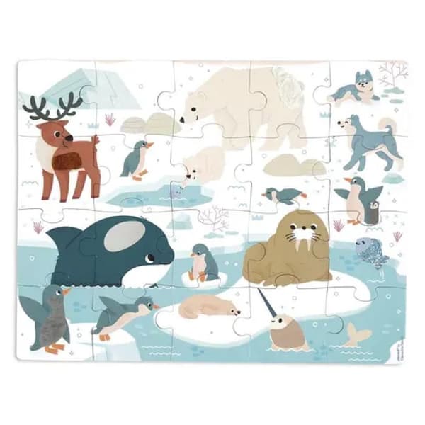 Pussel Taktile Barn 20 Bitars - Polar Djur
