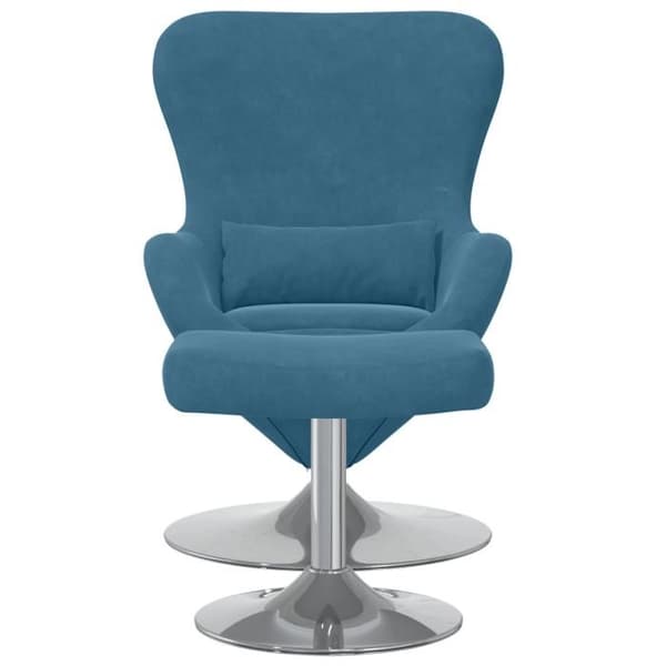 Fåtölj - Ägg - Blå sammet - 1 plats - Nutida design