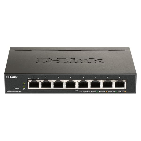 DLINK EasySmart Managed Switch 8P EasySmart Managed Switch 8 Port Gigabit PoE/PoE+