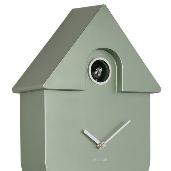 Modern väckarklocka H40cm - Present Time - grön metallisk -