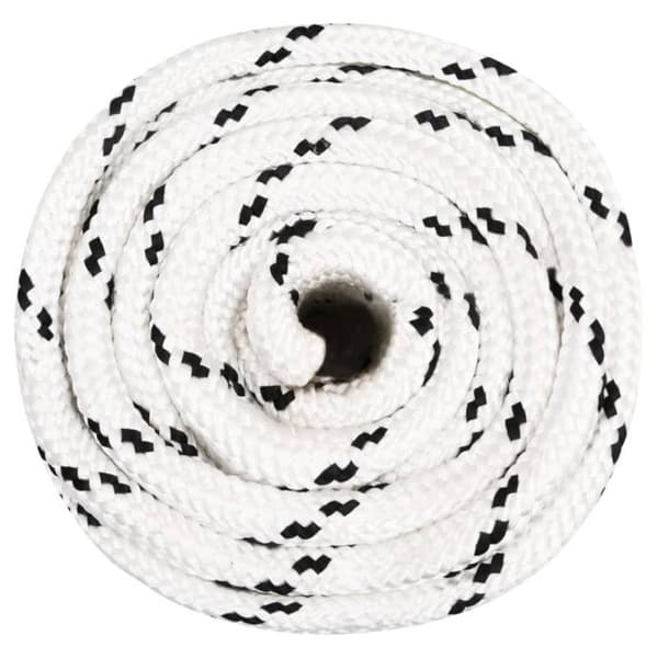 152789 vidaXL Arbetslina Vit 20 mm 25 m Polyester
