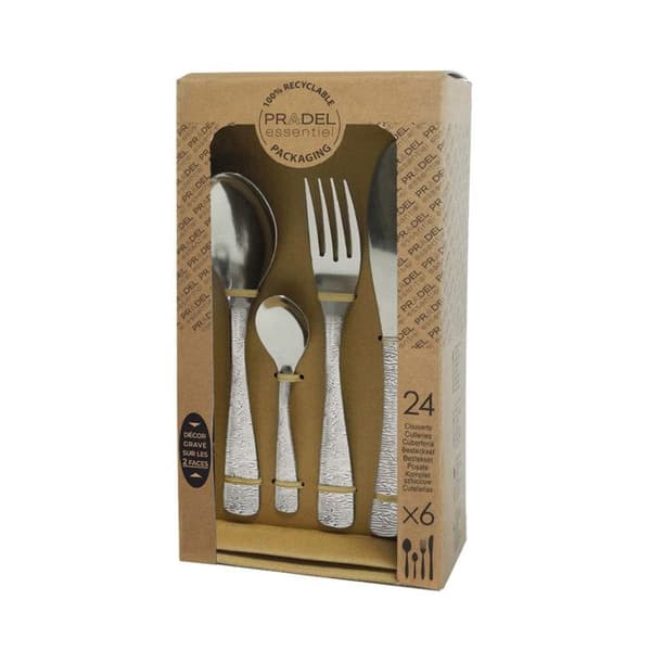 24-delars bestickset - Etnisk - 18/0 rostfritt stål - Blank finish - Basic box - Tål att diska i diskmaskin