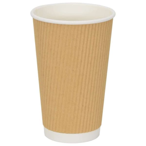 Papperskaffekoppar 500 st 16oz 400ml brun