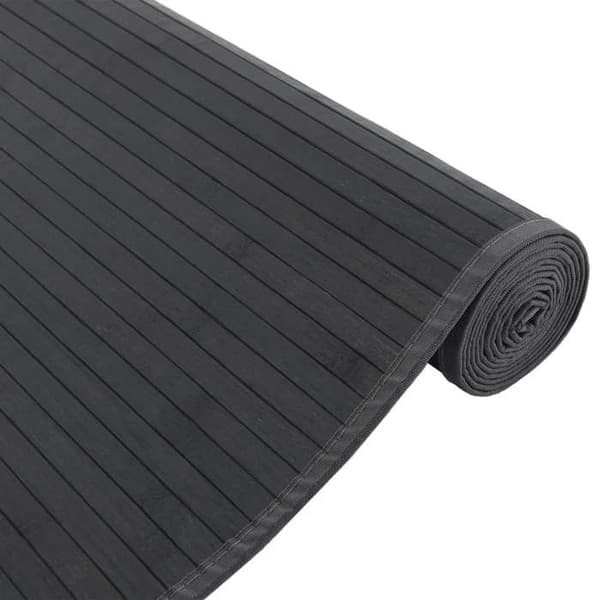 vidaXL Rektangulär matta svart 80x100 cm bambu, vardagsrumsmatta, köksmatta, rektangulär matta, sovrumsmatta 376900