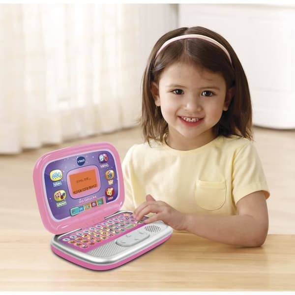 Interaktiv barndator - VTECH - Computer Genius Kid - Rosa - 20 aktiviteter - Anpassningsbar