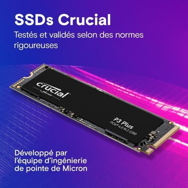 CRUCIAL P3 Plus 2TB PCIe 4.0 NVMe M.2 2280 SSD-hårddisk