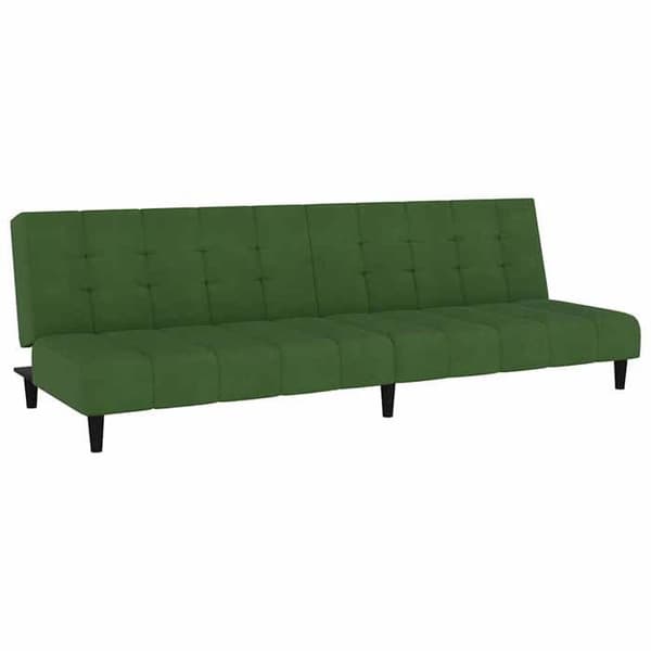 vidaXL 2-sits bäddsoffa Mörkgrön sammet 375765