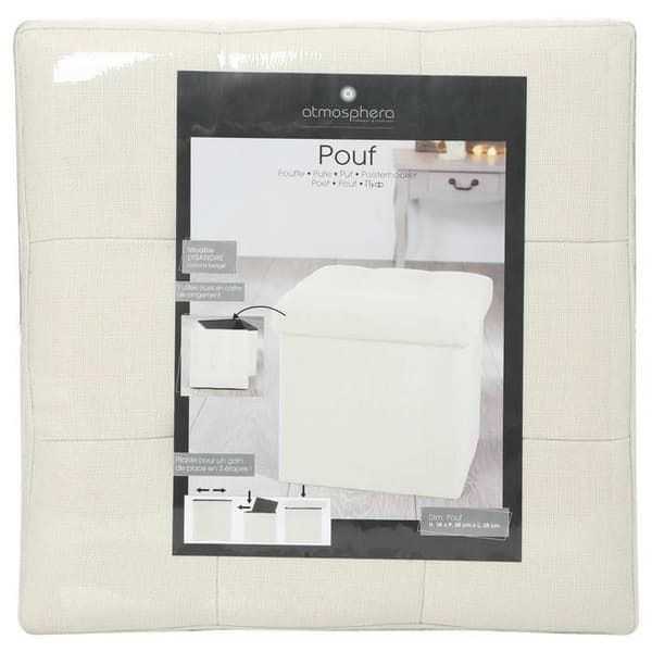 Fällbar puff "Lysandre" beige - Atmosphera Inredningsskapare