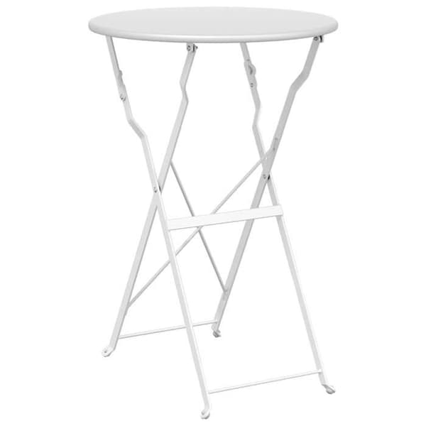 vidaXL Bistroset 3 delar Fällbar Vit Stål 42002968