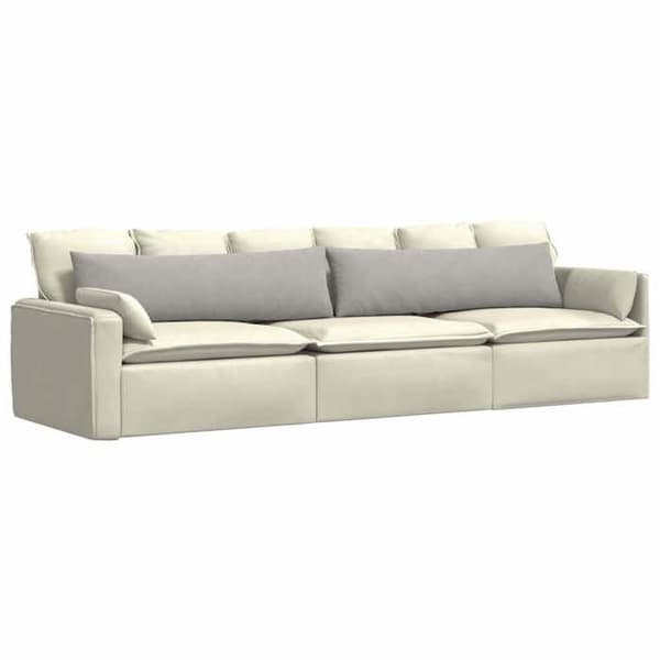 Coussin Vidaxl Soffkuddar 2 st Ljusgrå 145 x 40 cm tyg