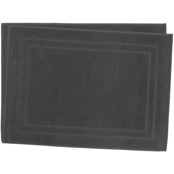 Set med 2 badmattor 50 x 70 cm - 100% bomull - 700 gr/m2 - Antracit