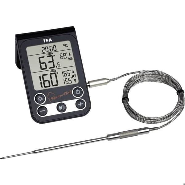 TFA Dostmann 14.1512.01 KÜCHEN-CHEF Termometer för grill svart