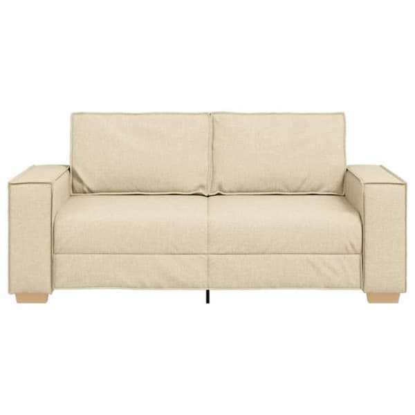 Soffa 2 platser Kräm 140 cm Tyg