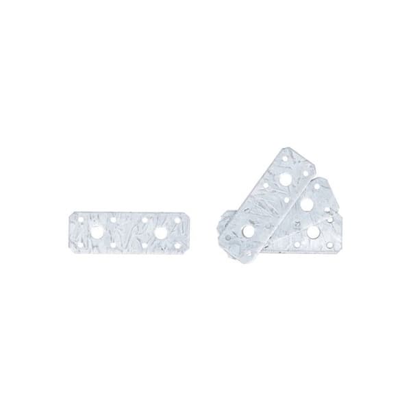 Set med 4 BGS TECHNIC platta fästplattor - 100 x 35 x 2 mm - 80784