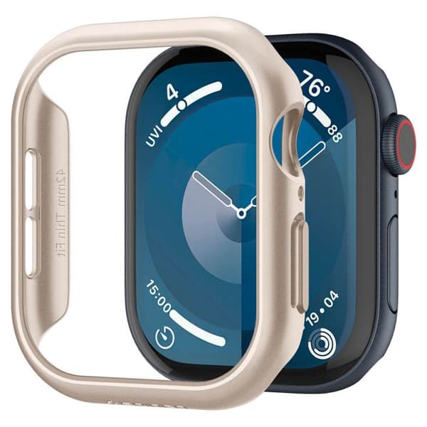 Coque för Apple Watch 10 42mm - Spigen Thin Fit - Starlight